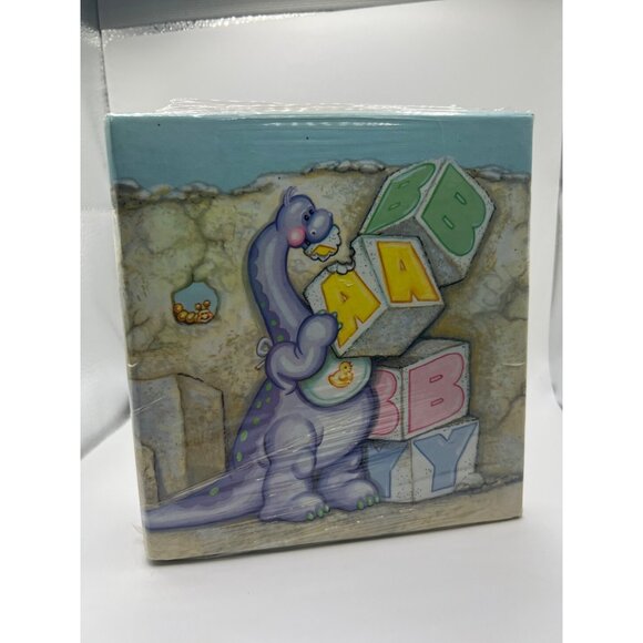 VTG‎ Burnes Dinosaur Baby Photo Album Sealed Cute Baby Brag Books 90s Dinos - Picture 1 of 7